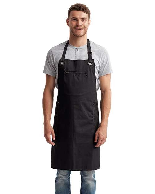 Barley Contrast Stitch Recycled Bib Apron