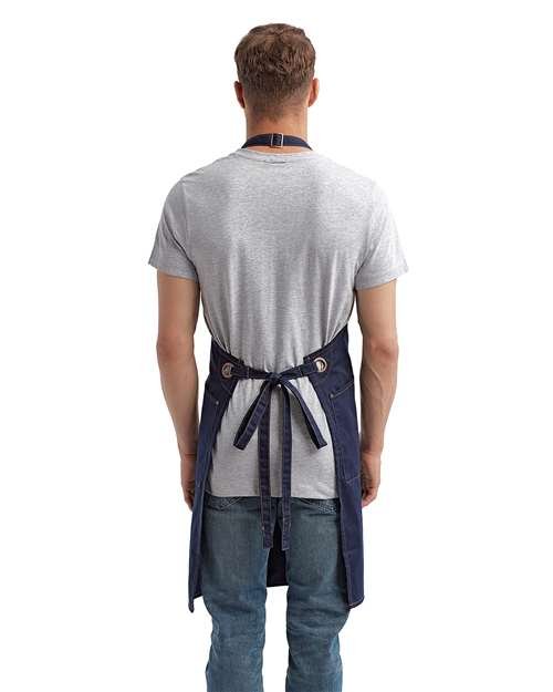 Barley Contrast Stitch Recycled Bib Apron - Image 10