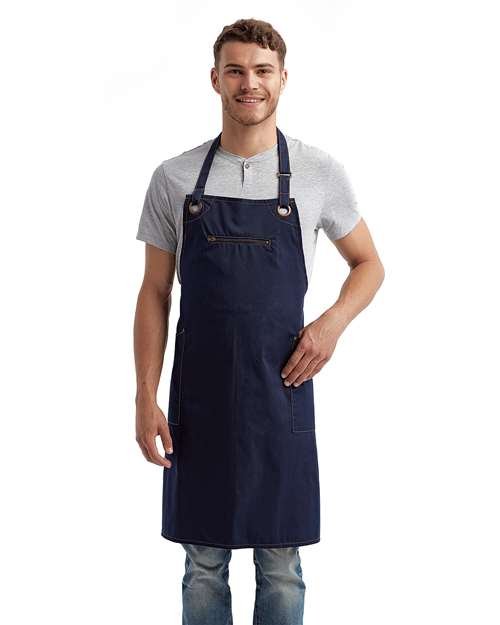 Barley Contrast Stitch Recycled Bib Apron - Image 8