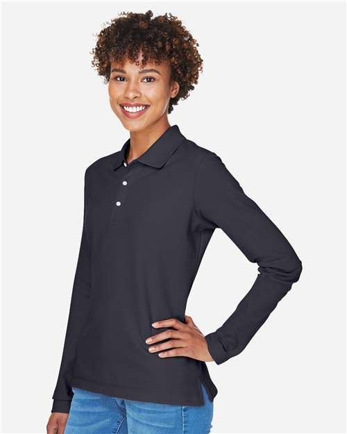 Women's Pima Piqué Long Sleeve Polo - Image 10
