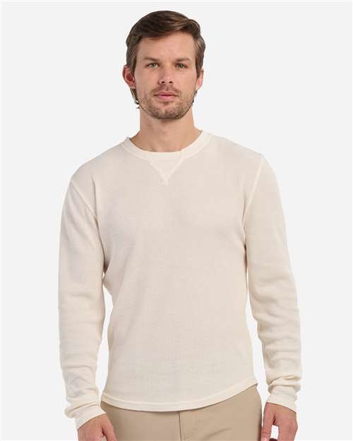 Men's Waffle Knit Long Sleeve T-Shirt - Image 8
