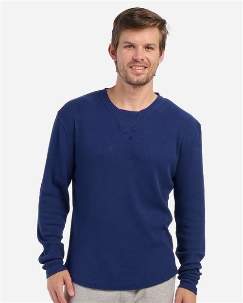 Men's Waffle Knit Long Sleeve T-Shirt - Image 12