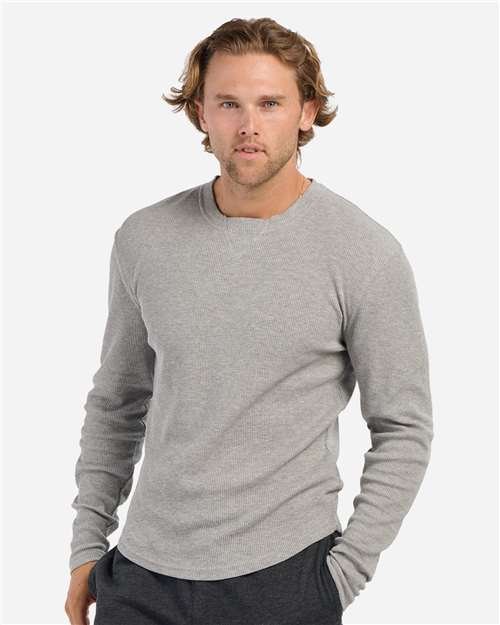 Men's Waffle Knit Long Sleeve T-Shirt - Image 16
