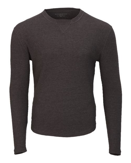 Men's Waffle Knit Long Sleeve T-Shirt