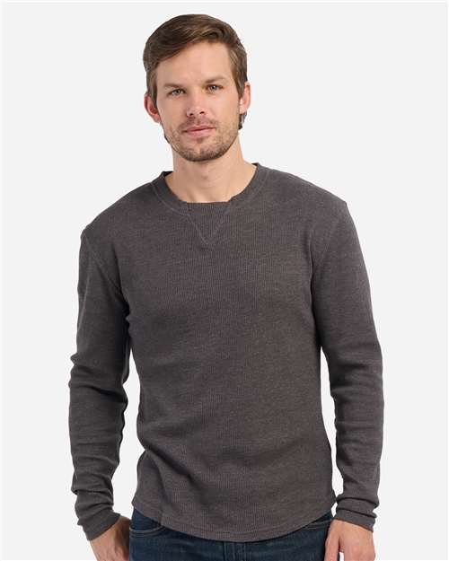 Men's Waffle Knit Long Sleeve T-Shirt - Image 3