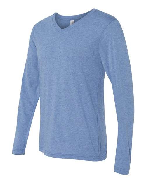 Unisex Long Sleeve V-Neck Tee - Image 6