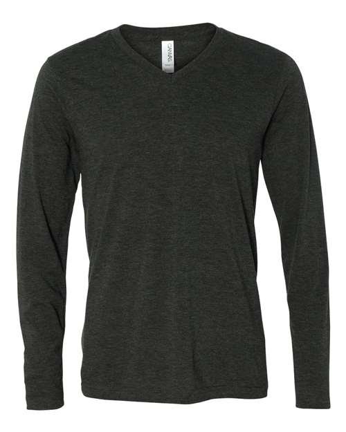 Unisex Long Sleeve V-Neck Tee - Image 8