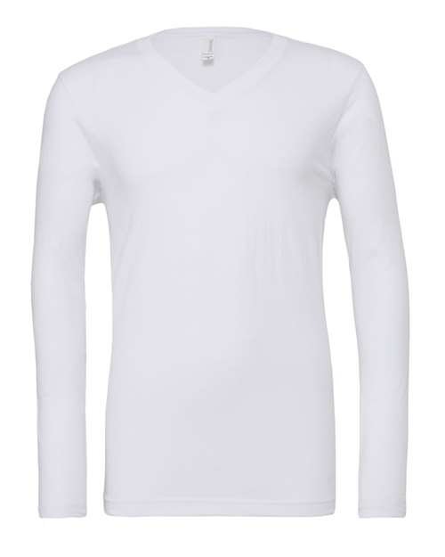 Unisex Long Sleeve V-Neck Tee - Image 17