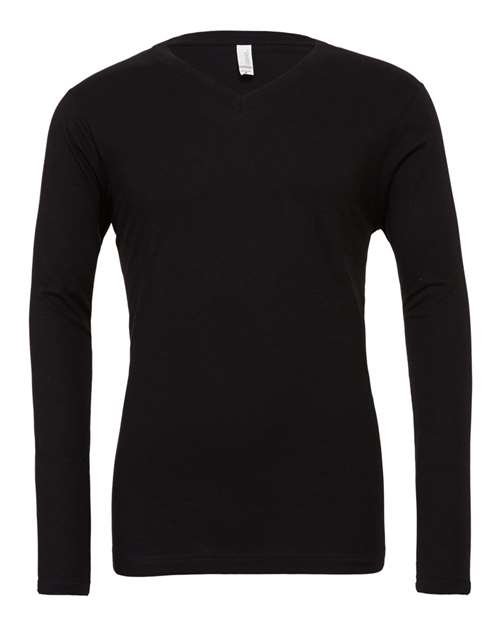 Unisex Long Sleeve V-Neck Tee - Image 2