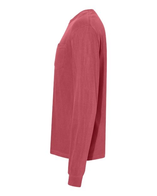 Unisex Garment-Dyed Heavyweight Long Sleeve Pocket T-Shirt - Image 28