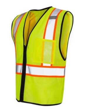 Alternative view of Unisex Economy Contrasting Vest with Zippered Front