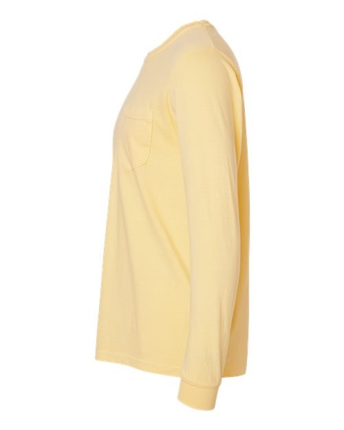 Unisex Garment-Dyed Heavyweight Long Sleeve Pocket T-Shirt - Image 19
