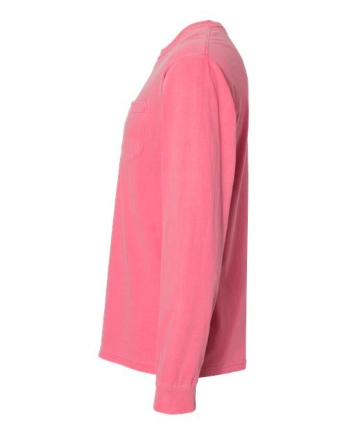 Unisex Garment-Dyed Heavyweight Long Sleeve Pocket T-Shirt - Image 31