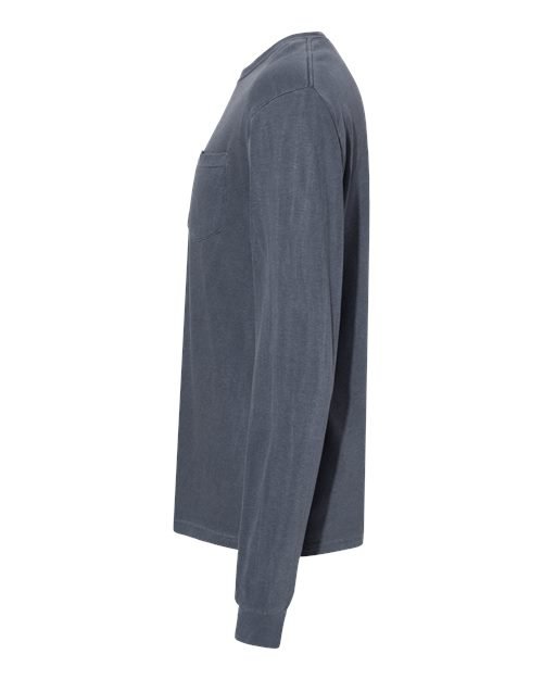 Unisex Garment-Dyed Heavyweight Long Sleeve Pocket T-Shirt - Image 34