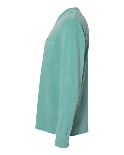 Unisex Garment-Dyed Heavyweight Long Sleeve Pocket T-Shirt - Image 73