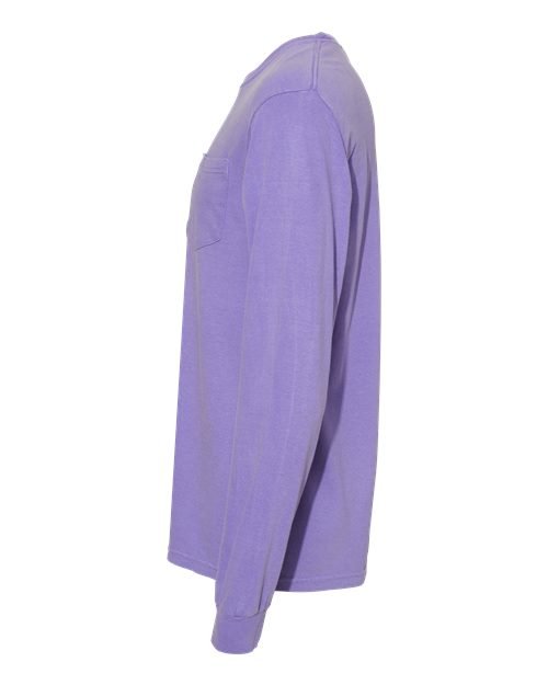 Unisex Garment-Dyed Heavyweight Long Sleeve Pocket T-Shirt - Image 85