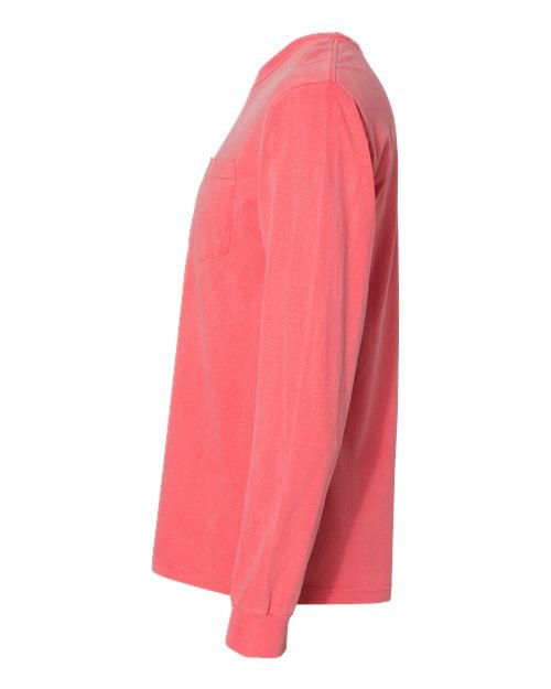 Unisex Garment-Dyed Heavyweight Long Sleeve Pocket T-Shirt - Image 88