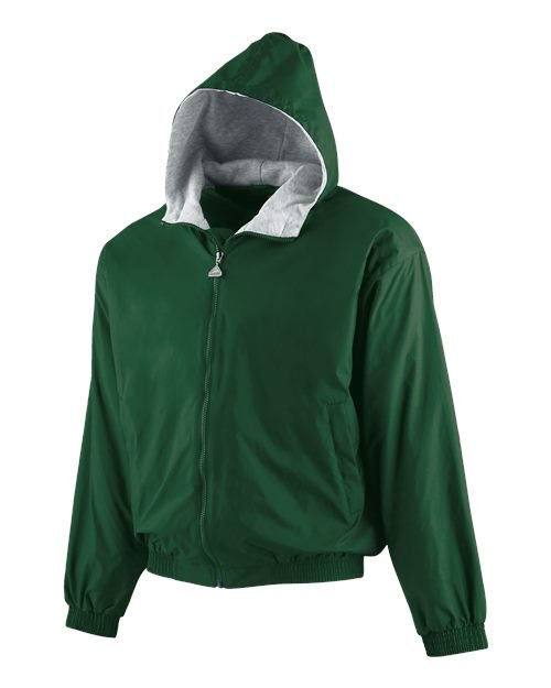 Youth Hooded Taffeta Jacket - Image 3