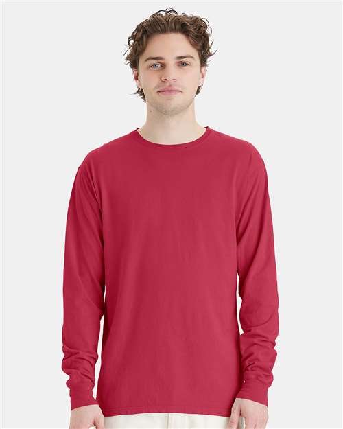 Unisex Garment-Dyed Long Sleeve T-Shirt - Image 41