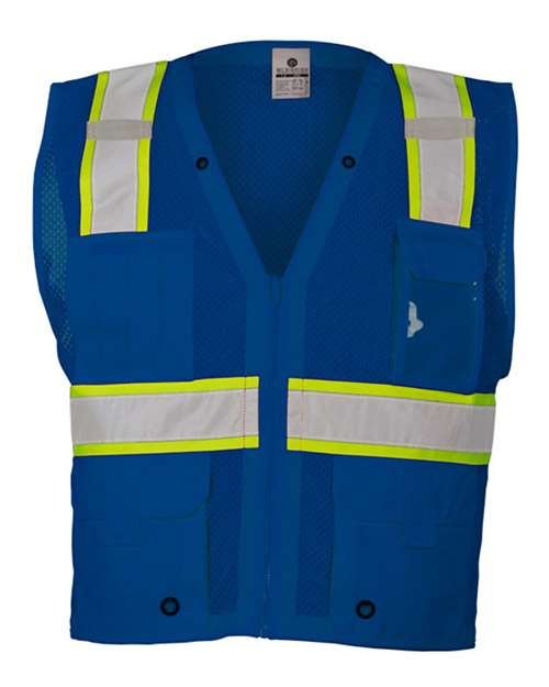 Unisex EV Series® Enhanced Visibility Multi-Pocket Mesh Vest - Image 20