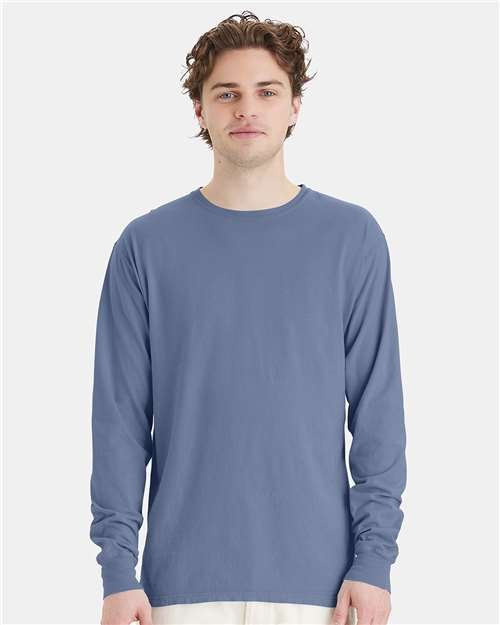 Unisex Garment-Dyed Long Sleeve T-Shirt - Image 137