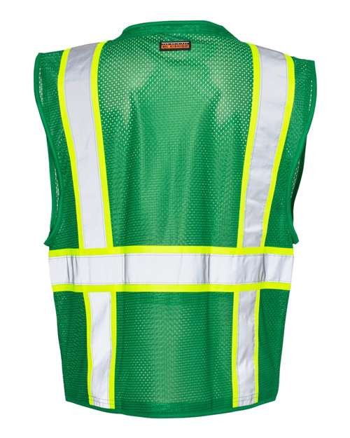 Unisex EV Series® Enhanced Visibility Multi-Pocket Mesh Vest - Image 9