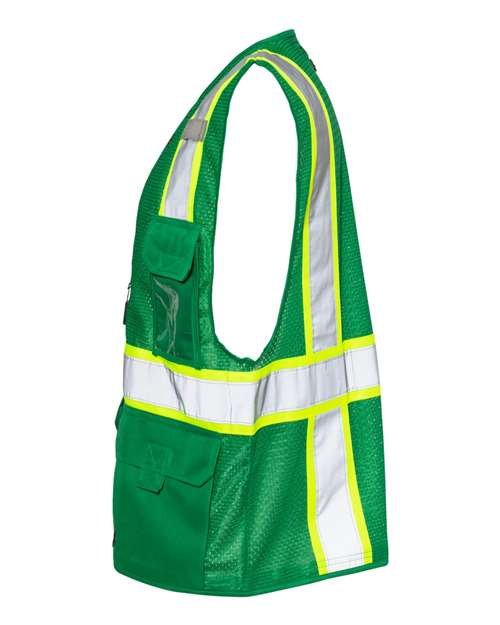 Unisex EV Series® Enhanced Visibility Multi-Pocket Mesh Vest - Image 10