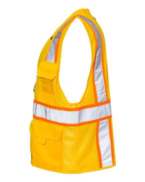 Unisex EV Series® Enhanced Visibility Multi-Pocket Mesh Vest - Image 26