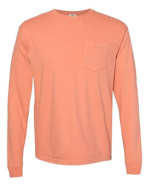 Unisex Garment-Dyed Heavyweight Long Sleeve Pocket T-Shirt - Image 74