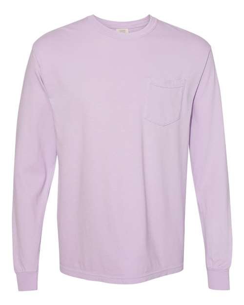Unisex Garment-Dyed Heavyweight Long Sleeve Pocket T-Shirt - Image 65