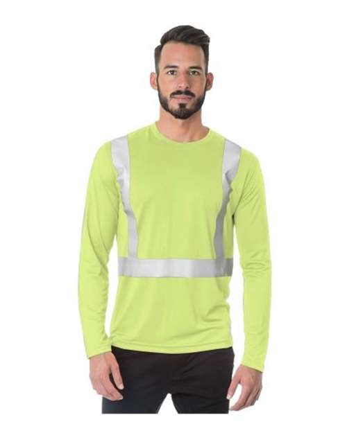 Men's USA-Made Hi-Visibility Long Sleeve Performance T-Shirt - Image 2