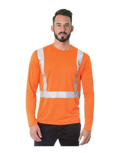 Men's USA-Made Hi-Visibility Long Sleeve Performance T-Shirt - Image 3