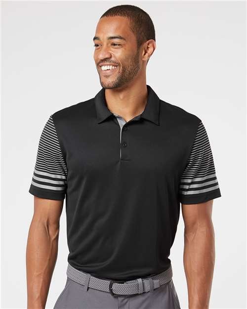 Men's Striped Sleeve Polo - Image 4