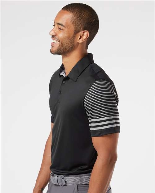 Men's Striped Sleeve Polo - Image 5