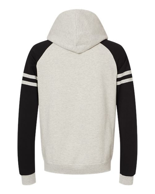 Unisex Nublend® Varsity Colorblocked Raglan Hooded Sweatshirt - Image 2