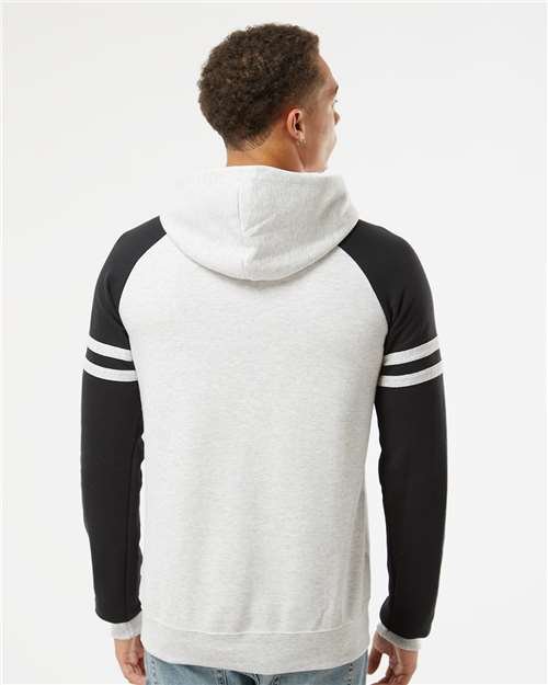 Unisex Nublend® Varsity Colorblocked Raglan Hooded Sweatshirt - Image 6
