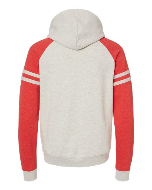 Unisex Nublend® Varsity Colorblocked Raglan Hooded Sweatshirt - Image 9