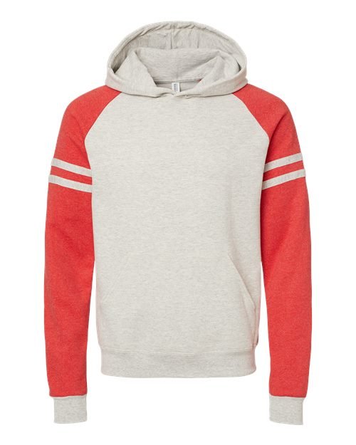 Unisex Nublend® Varsity Colorblocked Raglan Hooded Sweatshirt - Image 8