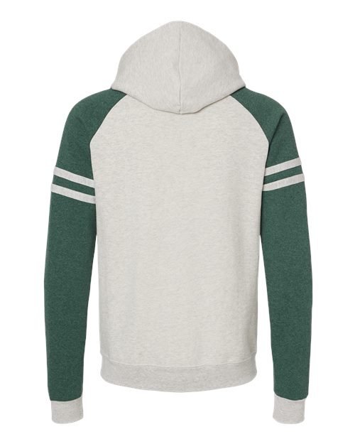 Unisex Nublend® Varsity Colorblocked Raglan Hooded Sweatshirt - Image 15