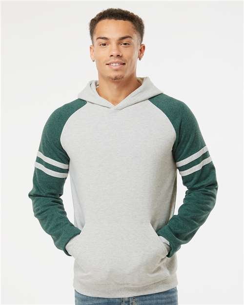 Unisex Nublend® Varsity Colorblocked Raglan Hooded Sweatshirt - Image 17