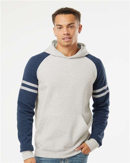 Unisex Nublend® Varsity Colorblocked Raglan Hooded Sweatshirt - Image 23