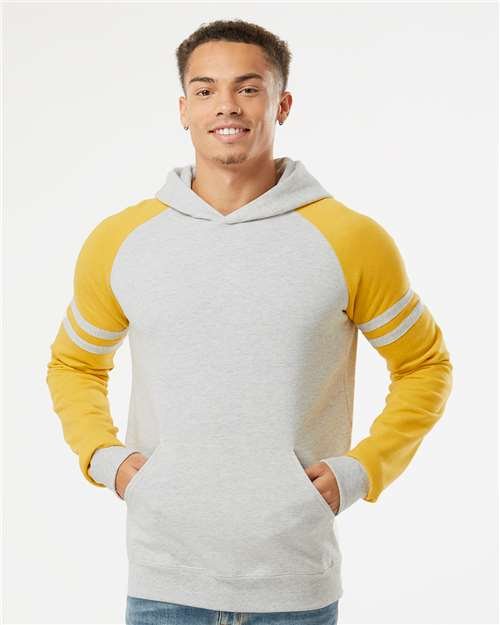 Unisex Nublend® Varsity Colorblocked Raglan Hooded Sweatshirt - Image 29