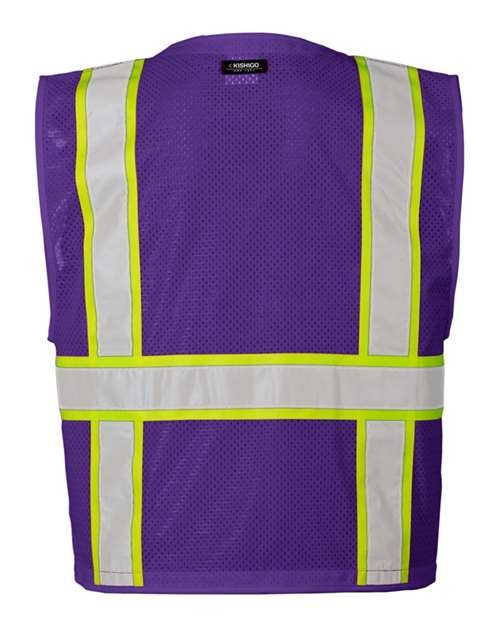 Unisex EV Series® Enhanced Visibility Multi-Pocket Mesh Vest - Image 17