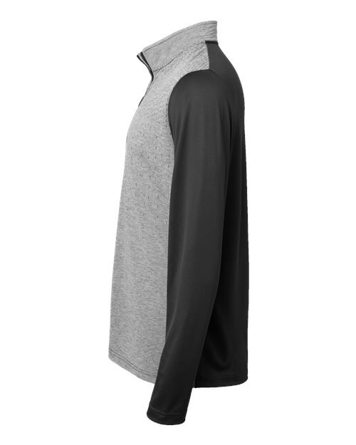Men's Ultimate365 Heather Block Print Quarter-Zip Pullover - Image 3