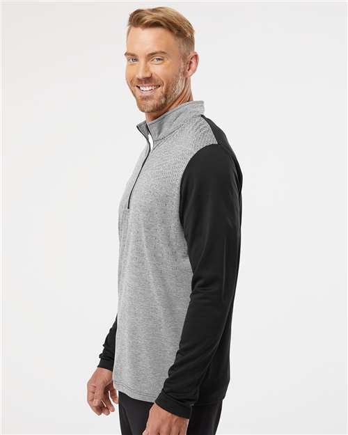 Men's Ultimate365 Heather Block Print Quarter-Zip Pullover - Image 5
