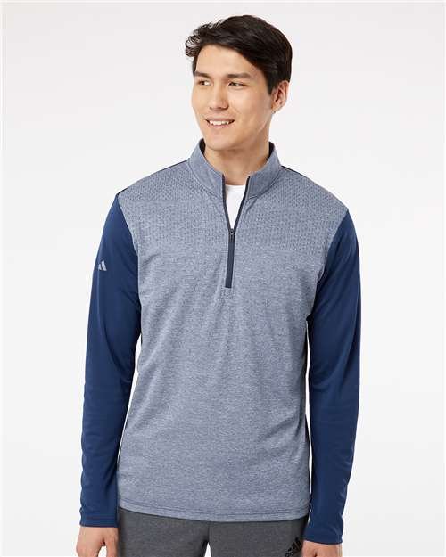 Men's Ultimate365 Heather Block Print Quarter-Zip Pullover - Image 11