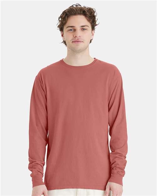 Unisex Garment-Dyed Long Sleeve T-Shirt - Image 109