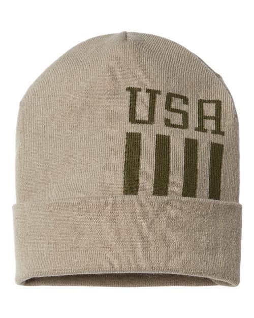 USA-Made Patriotic Cuffed Beanie - Image 4