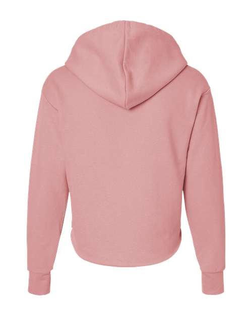 Women's Laguna Sueded Raw Edge Crop Hoodie Sweatshirt - Image 8
