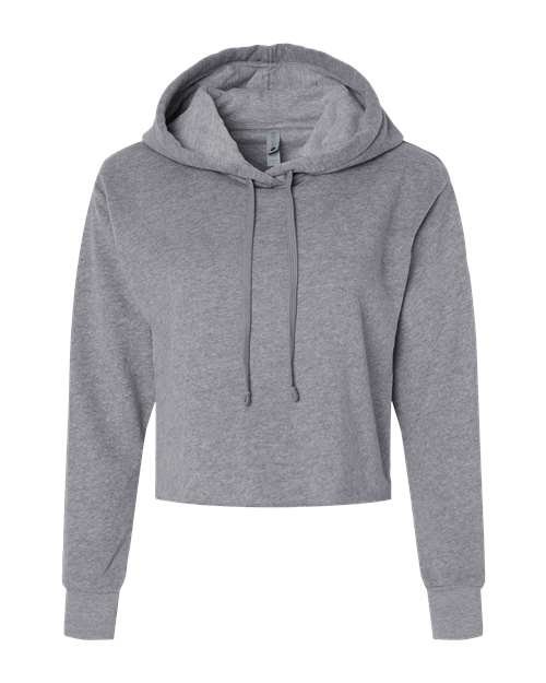 Women's Laguna Sueded Raw Edge Crop Hoodie Sweatshirt - Image 12